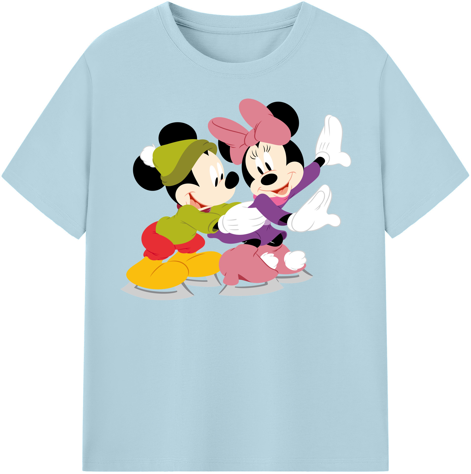（画像用） ミッキーマウス Mickey Mouse 綿100％半袖Tシャツ（フロントプリント）